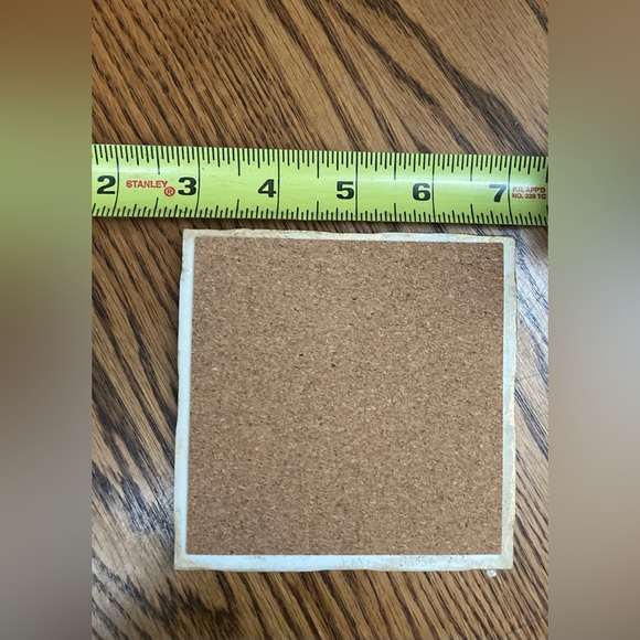 ☕️💀SKELLETON💜COFFEE💀☕️4x4 decorated tile w/cork back.Heat&water resistant🌟NEW🌟 - Picture 3 of 4